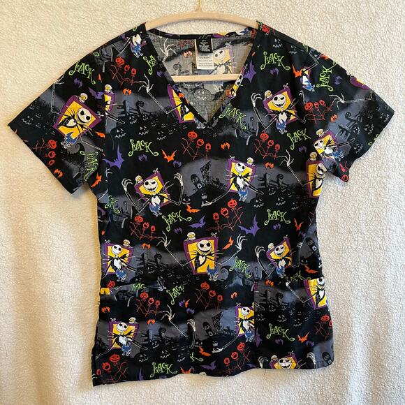 Nursing scrubs Disney Tim Burton’s Nightmare Before Christmas size XS - Picture 1 of 7